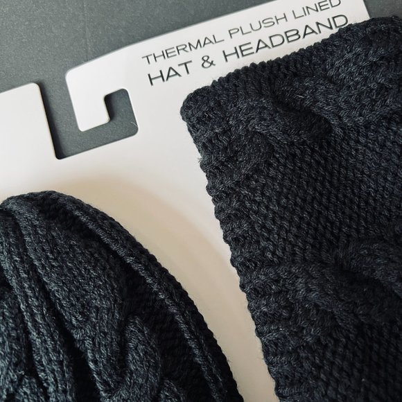 CANADA WEATHER GEAR Men's Thermal Plush Lined Hat & Headband - Picture 5 of 6